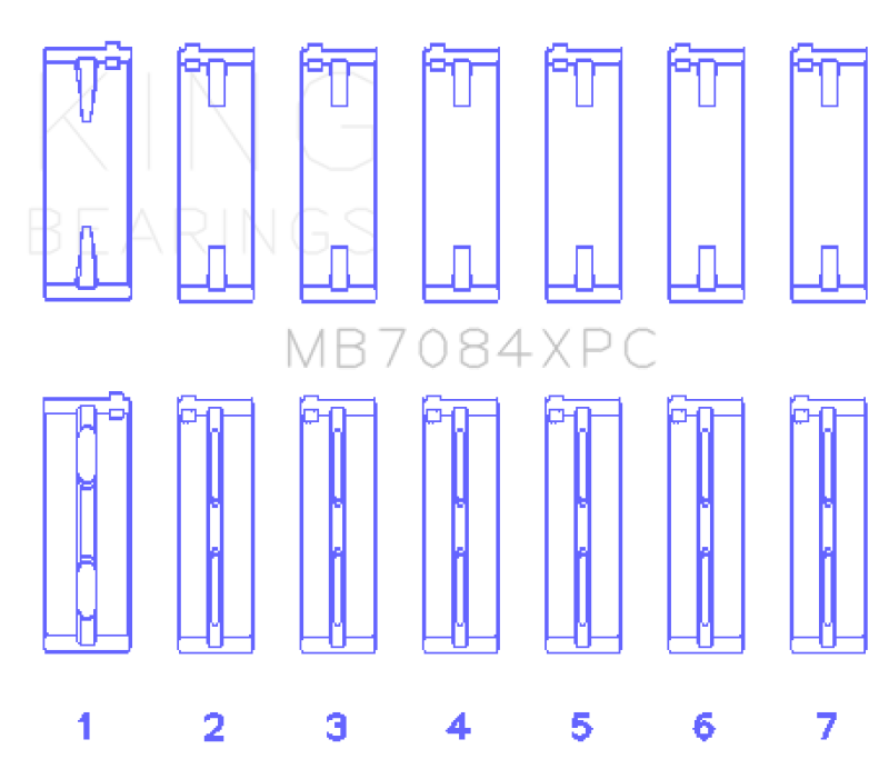 King Engine Bearings pMaxKote Performance Main Bearing Set - Size STD for Toyota 2JZGE/2JZGTE 24V 3.0L, Lexus GS300/IS300/SC300, Toyota Supra - OneFastShop