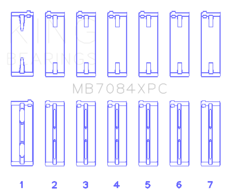 King Engine Bearings pMaxKote Performance Main Bearing Set - Size STD for Toyota 2JZGE/2JZGTE 24V 3.0L, Lexus GS300/IS300/SC300, Toyota Supra - OneFastShop