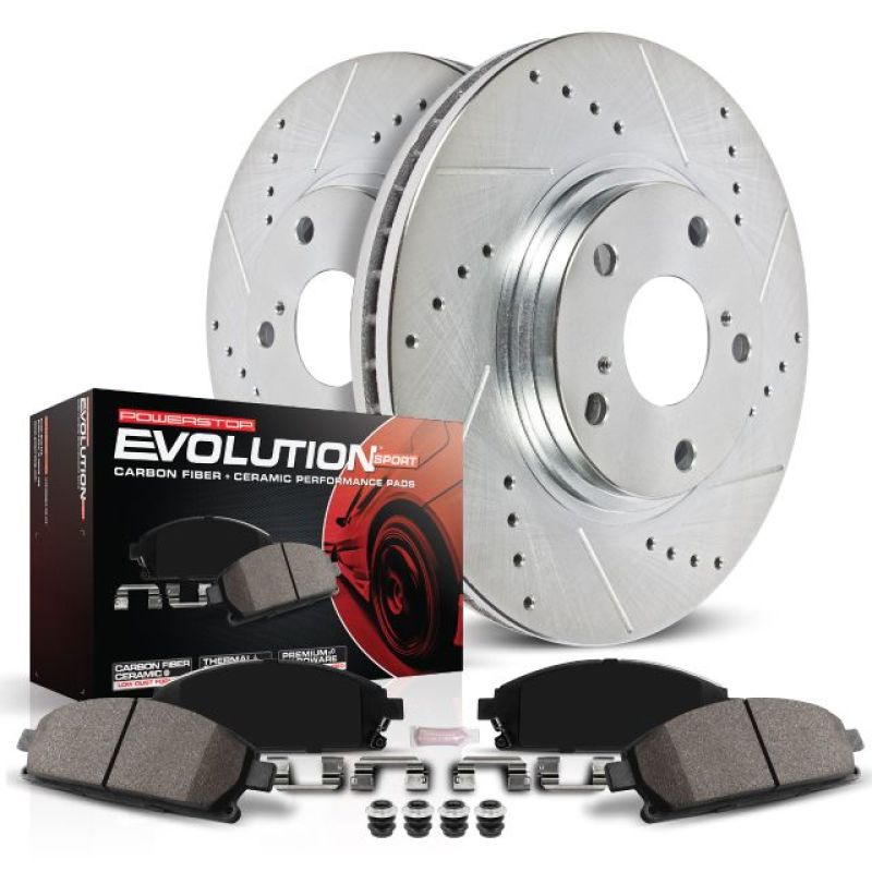 PowerStop Front Z23 Evolution Sport Brake Kit for 15-17 Lexus NX200t - OneFastShop
