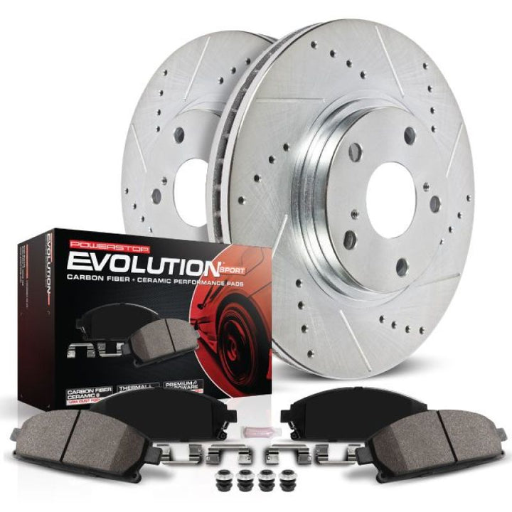 PowerStop Front Z23 Evolution Sport Brake Kit for 02-06 Acura RSX