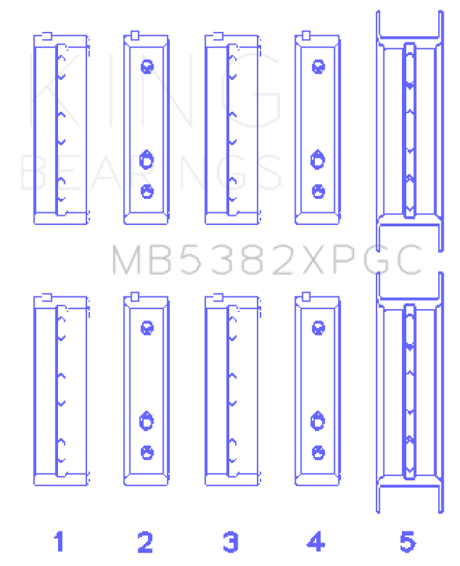King Engine Bearings pMaxKote Performance Main Bearing Set for Subaru EJ20/EJ22/EJ25 Including Turbo Size +.026mm