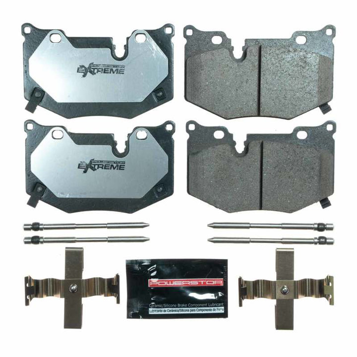 PowerStop Z26 Extreme Street Brake Pads with Hardware for 2020-2024 Chevrolet Corvette C8 Z51