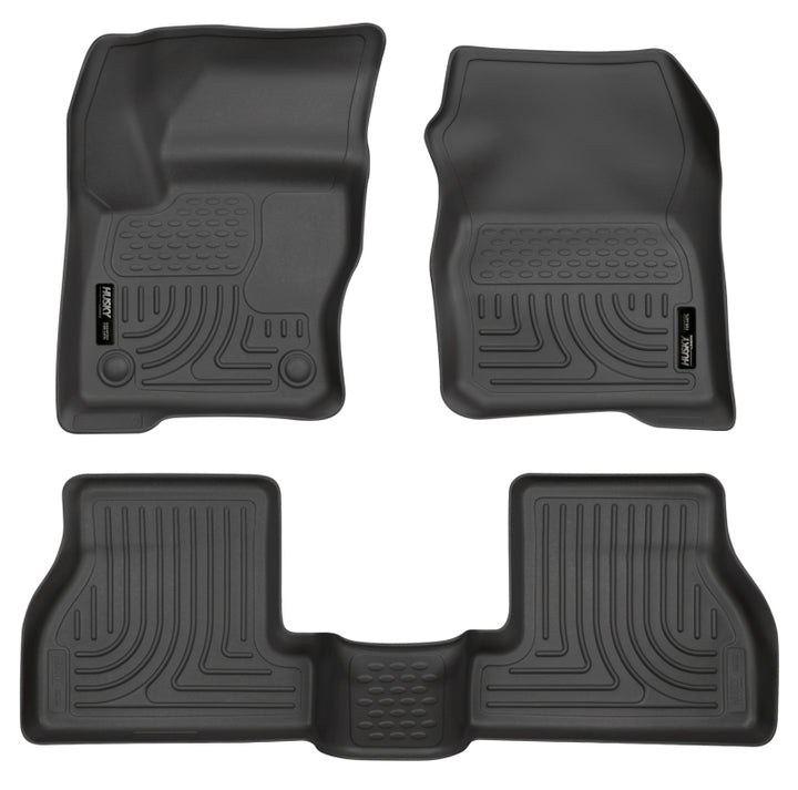 Husky Liners WeatherBeater Black Floor Liners for 2012 Ford Focus (4DR/5DR) - OneFastShop