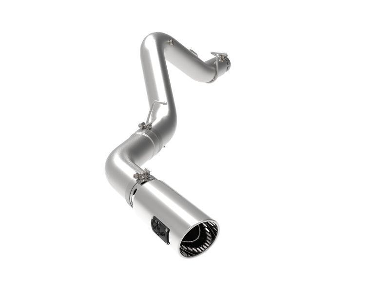 aFe Large Bore-HD 5 IN 409 SS DPF-Back Exhaust System with Polished Tip for 2020-2024 GM Truck V8 6.6L Silverado Sierra