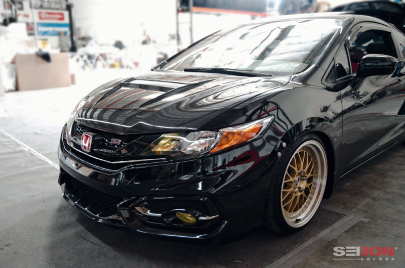 Seibon VSII-Style Carbon Fiber Hood for 14-15 Honda Civic 2dr