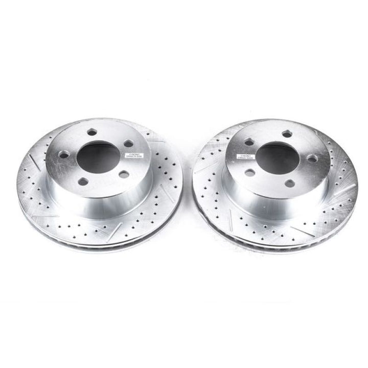 PowerStop Front Evolution Drilled & Slotted Rotors - Jeep Cherokee 99-01 - OneFastShop