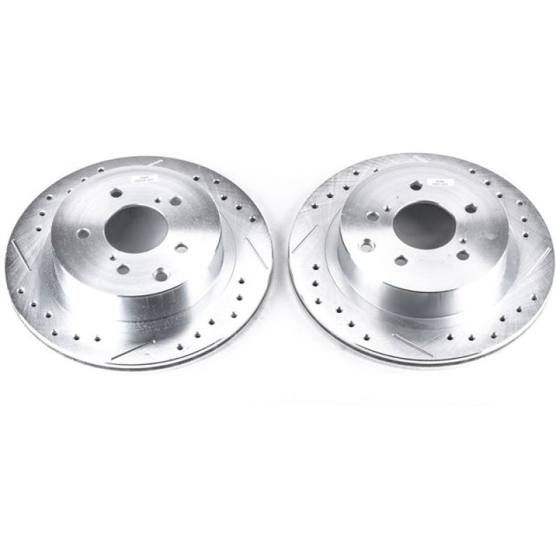 PowerStop Rear Evolution Drilled & Slotted Rotors - Nissan 300ZX 89-96 - OneFastShop