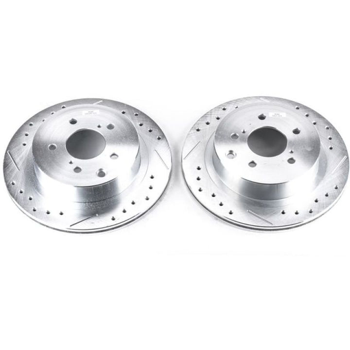 PowerStop Rear Evolution Drilled & Slotted Rotors - Nissan 300ZX 89-96 - OneFastShop