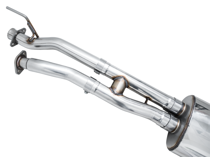 AWE 16-22 Toyota Tacoma 0FG Catback Exhaust w/ BashGuard - Dual Diamond Black Tips.