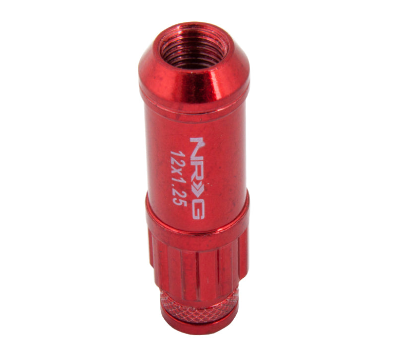 NRG 700 Series Steel Lug Nut with Dust Cap Cover Set - Red - OneFastShop