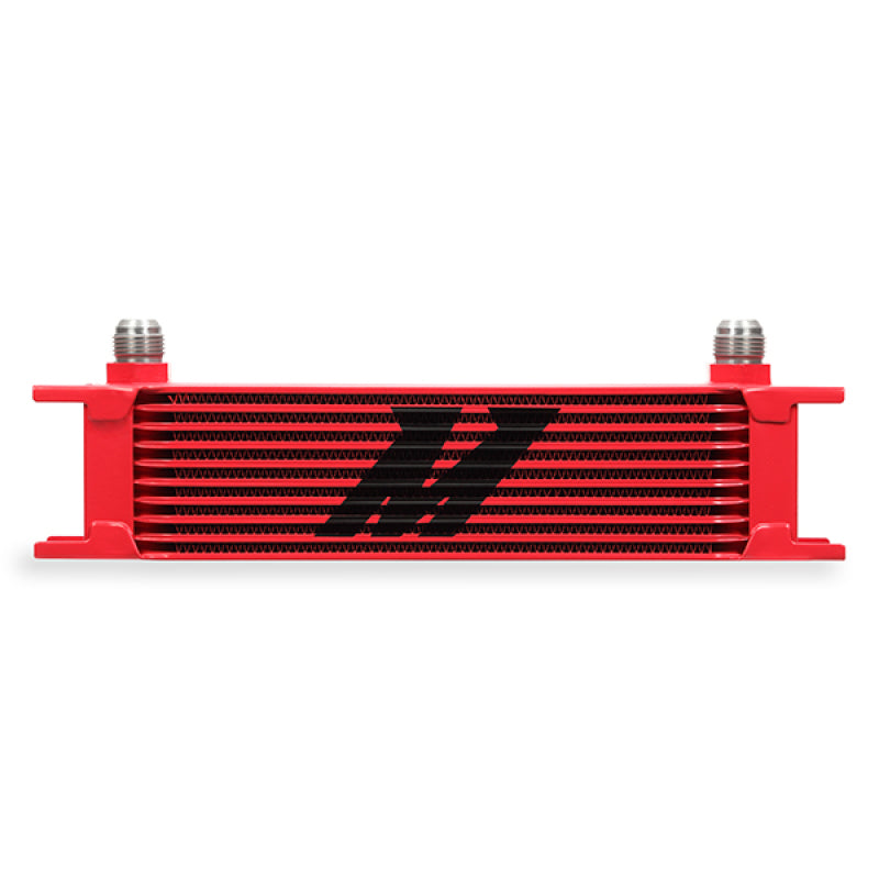 Mishimoto Oil Cooler Universal 10 Row Red Oil Cooler Kit - OneFastShop