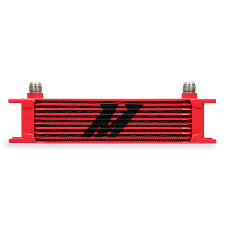 Mishimoto Oil Cooler Universal 10 Row Red Oil Cooler Kit - OneFastShop