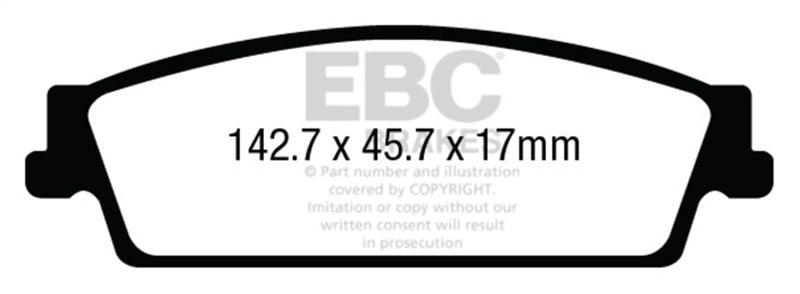 EBC Greenstuff Rear Brake Pads for Cadillac Escalade 6.2 2WD (15+)