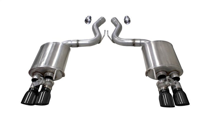 CORSA Performance 3in Sport Axle-Back Exhaust w/ 4in Black Tips for 2018-2023 Ford Mustang GT Fastback 5.0L