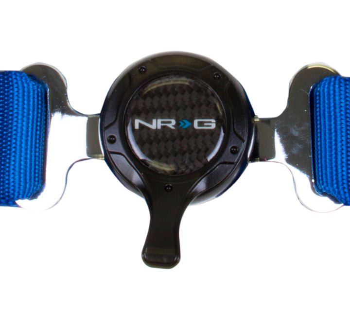 NRG 4PT 2 in. Seat Belt Harness Cam Lock Blue Racing - OneFastShop