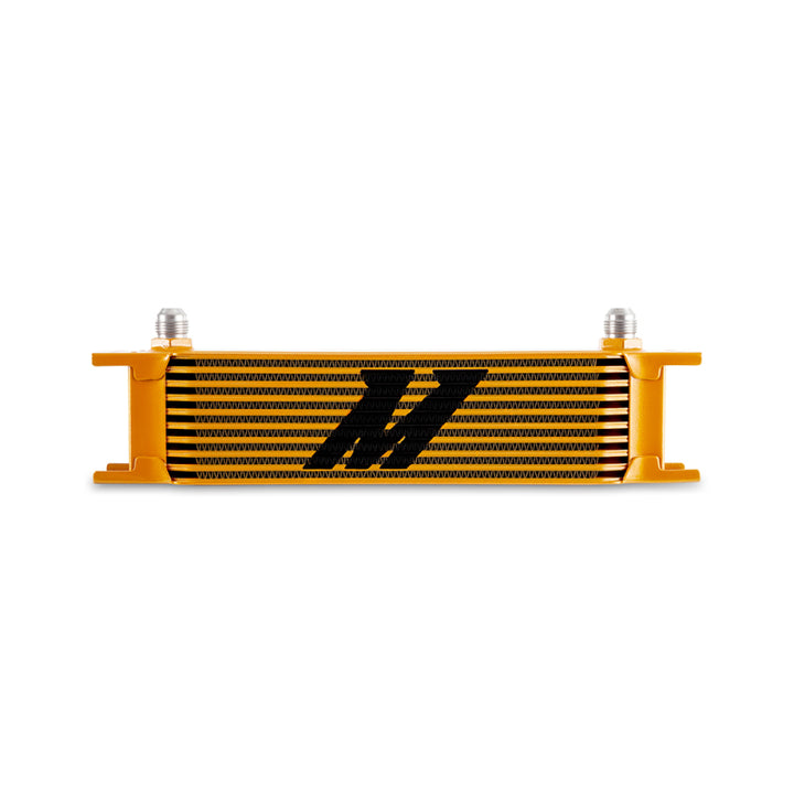Mishimoto Universal Oil Cooler -8AN 10 Row Core Gold - OneFastShop