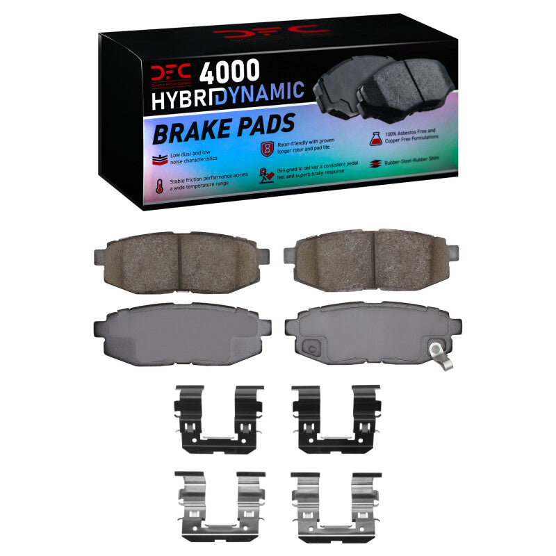 DFC 4000 HybriDynamic Rear Brake Pads with Hardware - Subaru BRZ / Toyota 86 / Scion FR-S 2006-2025