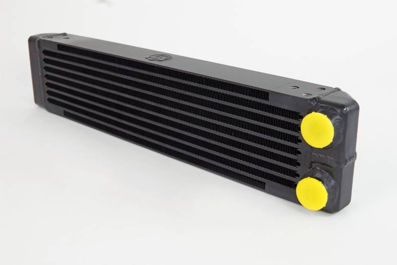 CSF Universal Dual-Pass Oil Cooler Satin Black - M22 x 1.5 - 22in