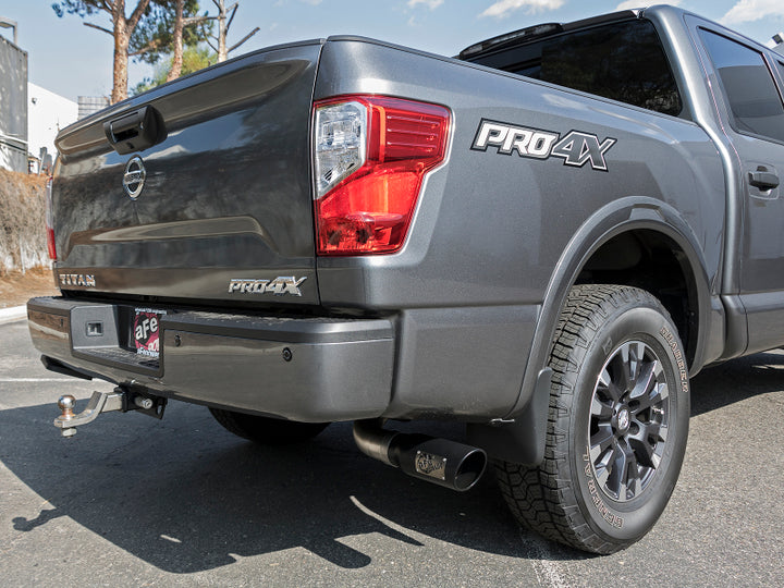 AFe MACHForce XP 2.5in Cat-Back Exhaust System with Black Tip for Nissan Frontier 17-19 V8-5.6L