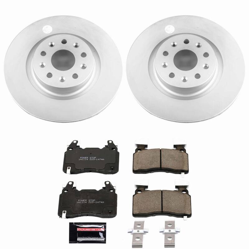 PowerStop Z23 Front Coated Brake Kit - Cadillac CT6 / CTS Vsport / Chevrolet Camaro SS 2014-2024 - 345mm Rotors with Performance Pads