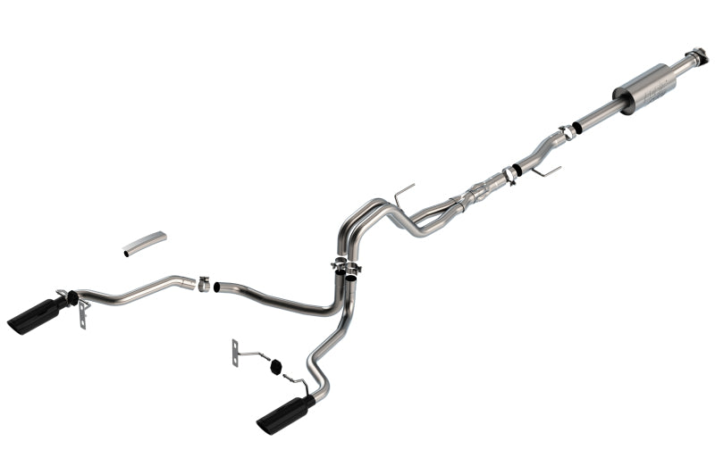 Borla Cat-Back ATAK Exhaust System 4" Black Chrome Tips for 2021 Ford F-150 5.0L Lariat/KR/Platinum/LTD - OneFastShop
