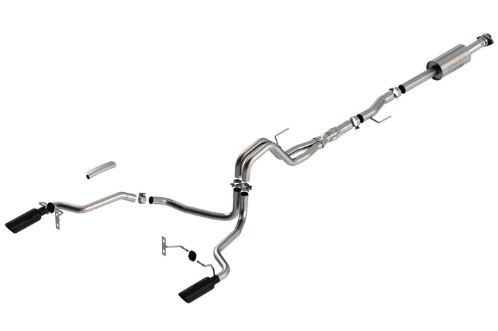 Borla Cat-Back ATAK Exhaust System 4" Black Chrome Tips for 2021 Ford F-150 5.0L Lariat/KR/Platinum/LTD - OneFastShop