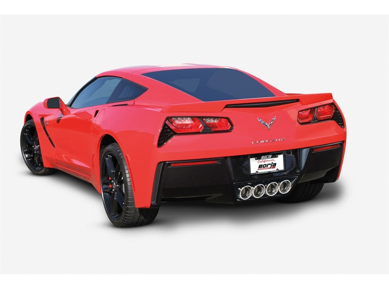 Borla ATAK-Type Dual Rd Rolled Center Rear Exit Exhaust for Chevy Corvette C7 6.2L RWD w/AFM &NPP