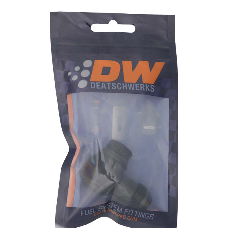 DeatschWerks 8AN ORB Male to 8AN Male Flare 90-Degree Swivel Anodized Matte Black