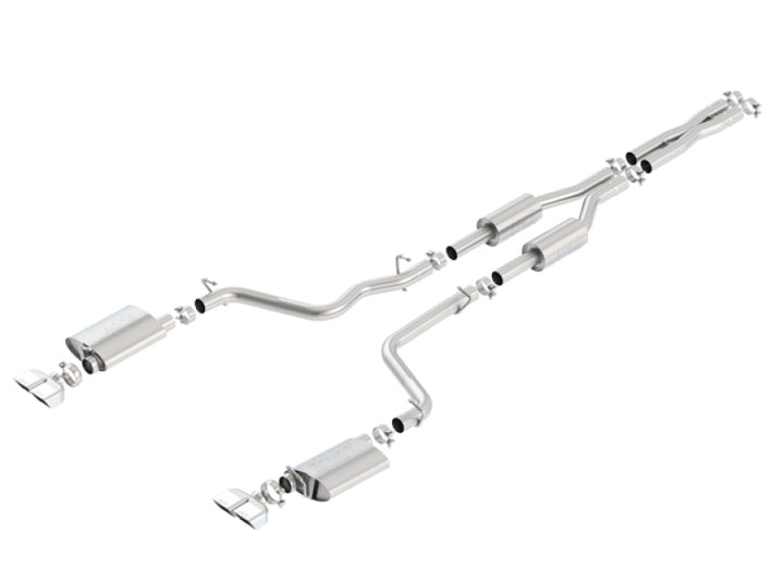 Borla Dual Rctgl. Angle S-Type CB Exhaust for 09-14 Dodge Challenger R/T 5.7L RWD