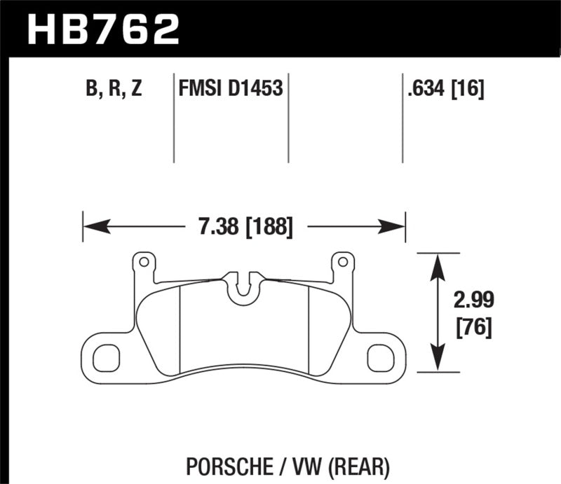 Hawk Performance HPS 5.0 Brake Pads - Rear Porsche Cayenne, VW Touareg (2011-2018)