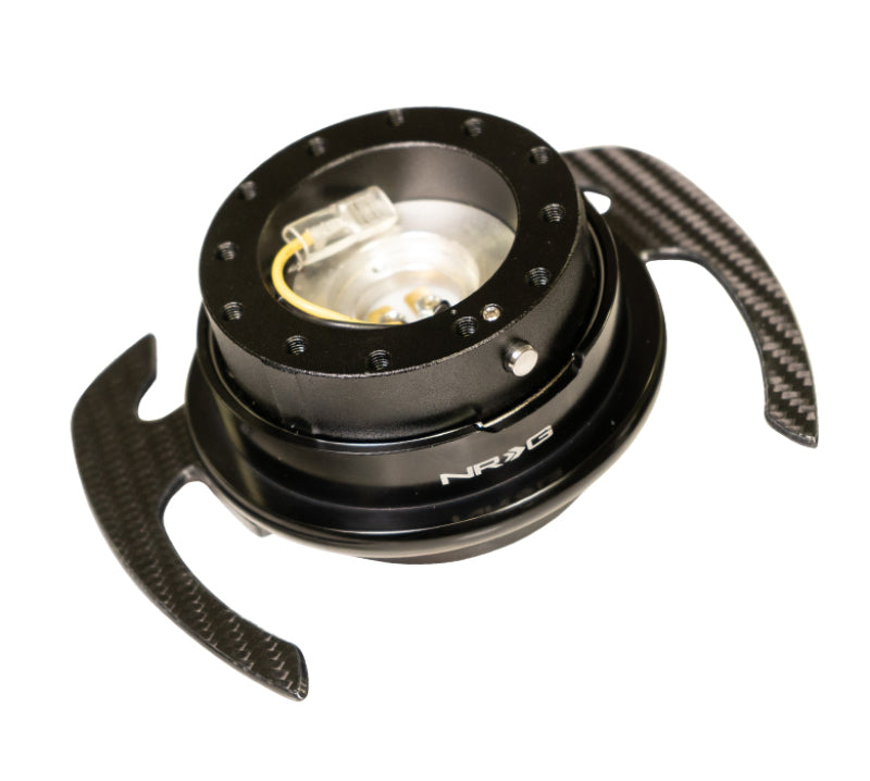 NRG Quick Release Kit Gen 4.0 Black Body Black Ring with CF Handles - OneFastShop
