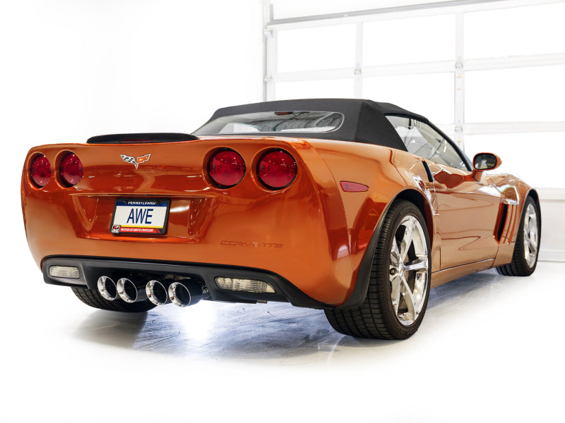AWE Tuning Touring Edition Axle-Back Exhaust - Chevrolet Corvette C6 2005-2008 - Chrome Silver Tips, image 11