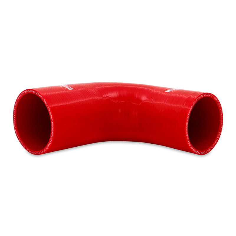 AEM Silicone 90 Degree Reducer Coupler 2in To 2.5in Red - OneFastShop
