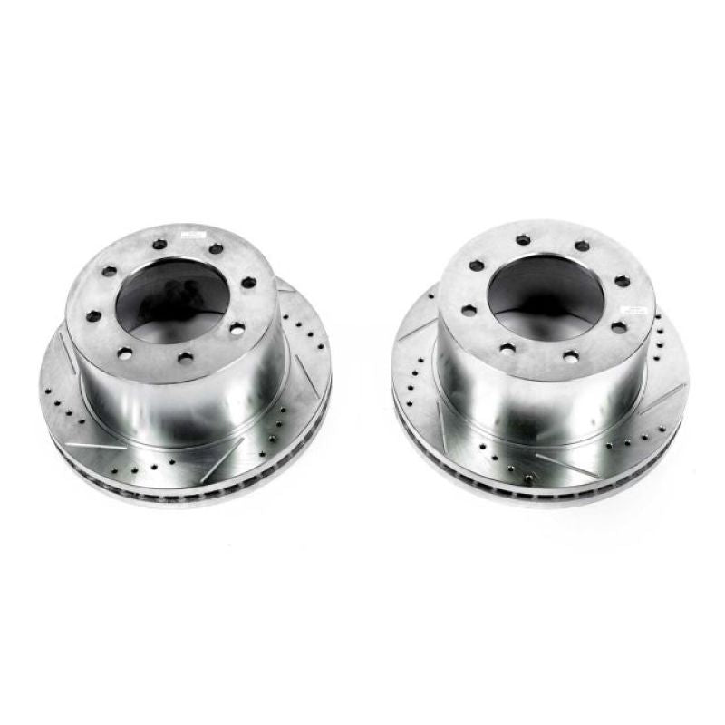 PowerStop Evolution Rear Drilled & Slotted Brake Rotor - Chevrolet Silverado / GMC Sierra 3500 HD 2011-2019 - Pair