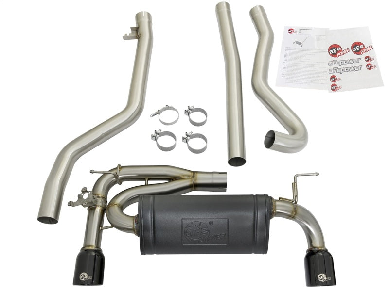 aFe MACHForce XP Cat-Back Stainless Steel Exhaust System BMW 340i/iX 440i/iX (F3X) L6-3.0L (B58) with Black Tips