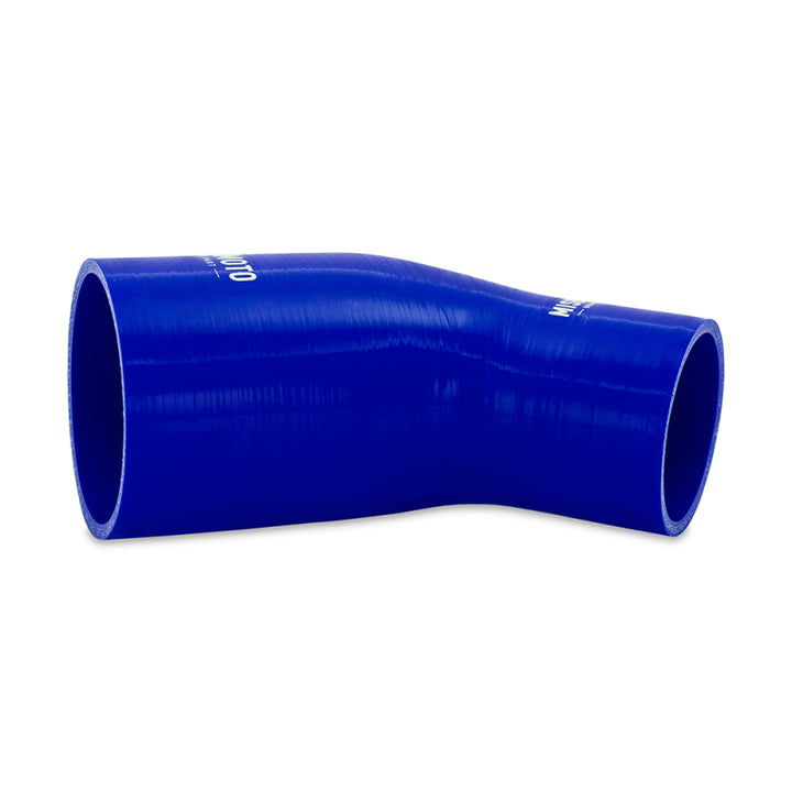 Mishimoto Silicone Reducer Coupler 45Deg 2.5in-3.25in Blue - OneFastShop