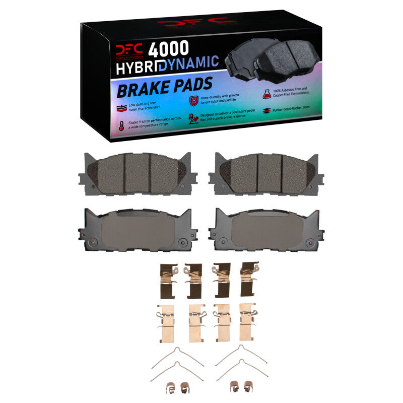 DFC 07-17 Toyota Camry Front 4000 HybriDynamic Brake Pads And Hardware Kit