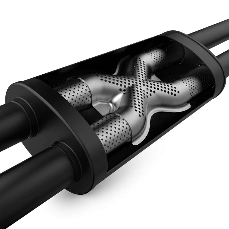 Magnaflow Cat-Back Performance Exhaust System 15 BMW M3/M4 L6 3.0L Quad Split Rear Exit with 3.5in Black Tips - OneFastShop