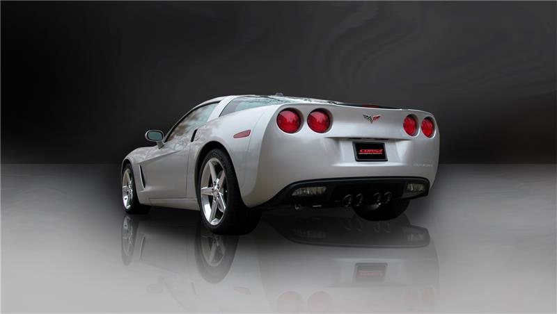CORSA Sport Axle-Back Exhaust - Chevrolet Corvette C6 2005-2008 - Black Tips, image 2