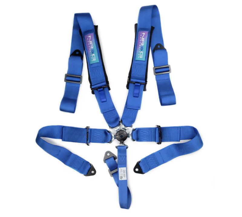 NRG 5-Point 3in Cam-Lock Racing Seat Belt Harness - Blue