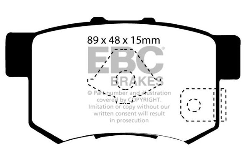 EBC Greenstuff Rear Brake Pads for 2005-2006 Honda CR-V 2.4 - OneFastShop