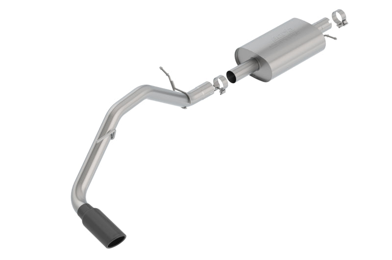 Borla S-Type Catback Exhaust with Black Chrome Tip for 2019-2023 Ford Ranger XL/XLT/Lariat 2.3L 2/4WD - OneFastShop