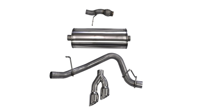 Corsa Sport 3in Single Side Twin Polished Exhaust with 4in Tips for Chevy Tahoe/GMC Yukon 2015-2020