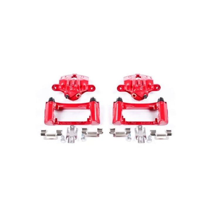 PowerStop Rear Red Calipers with Brackets Pair for 98-02 Chevrolet Camaro