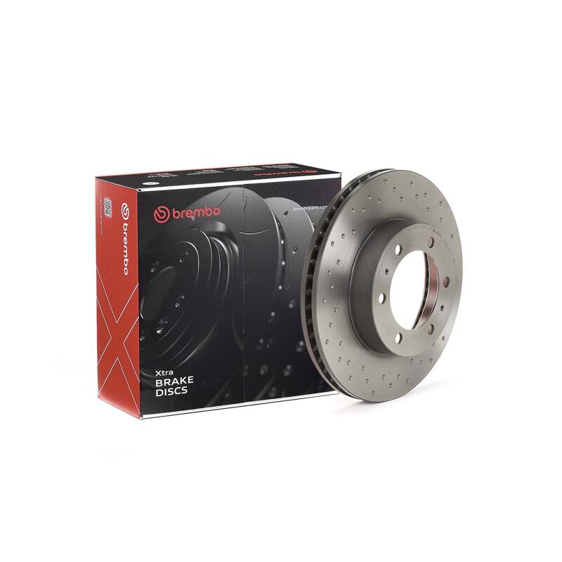 Brembo Xtra Cross-Drilled Front Brake Disc 319x28mm - Toyota Tacoma / 4Runner / FJ Cruiser 2003-2023 - UV Coated, image 3