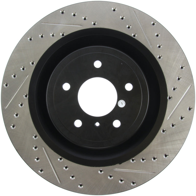 StopTech SportStop Slotted & Drilled Front Left Rotor for Infiniti G37 / Nissan 370Z - OneFastShop