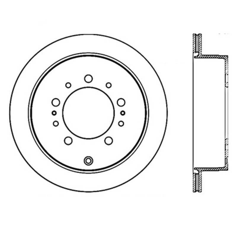 Stoptech Slotted & Drilled Sport Brake Rotor for Toyota Sequoia, Tundra, Lexus LX570, Land Cruiser 2007-2022 - OneFastShop