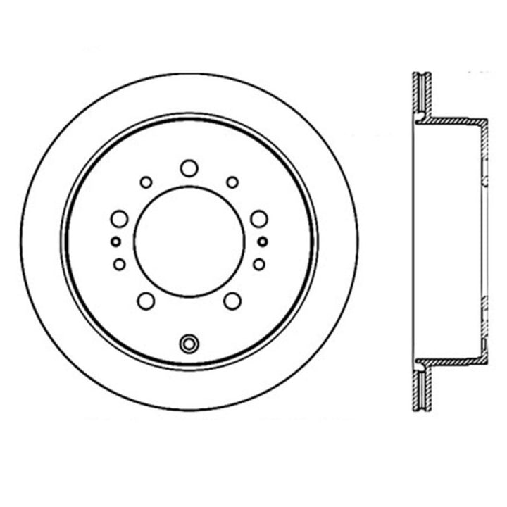Stoptech Slotted & Drilled Sport Brake Rotor for Toyota Sequoia, Tundra, Lexus LX570, Land Cruiser 2007-2022 - OneFastShop