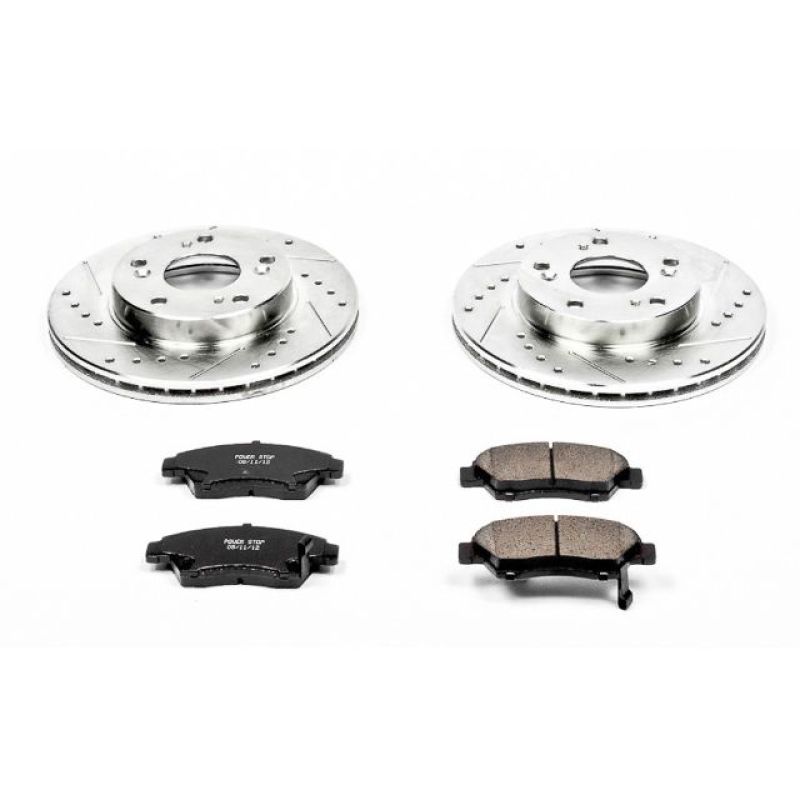 PowerStop Front Z23 Evolution Sport Brake Kit for 02-06 Acura RSX - OneFastShop