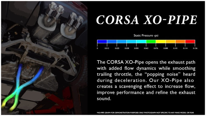 Corsa XO Pipe Exhaust for 1997-2004 Chevrolet Corvette C5 Z06 5.7L V8